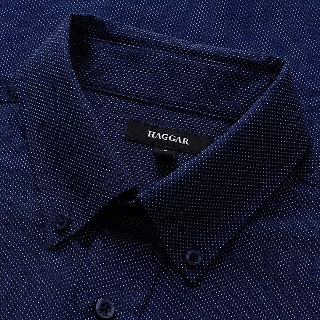 Haggar Long Sleeve Button-Down Dress Shirt