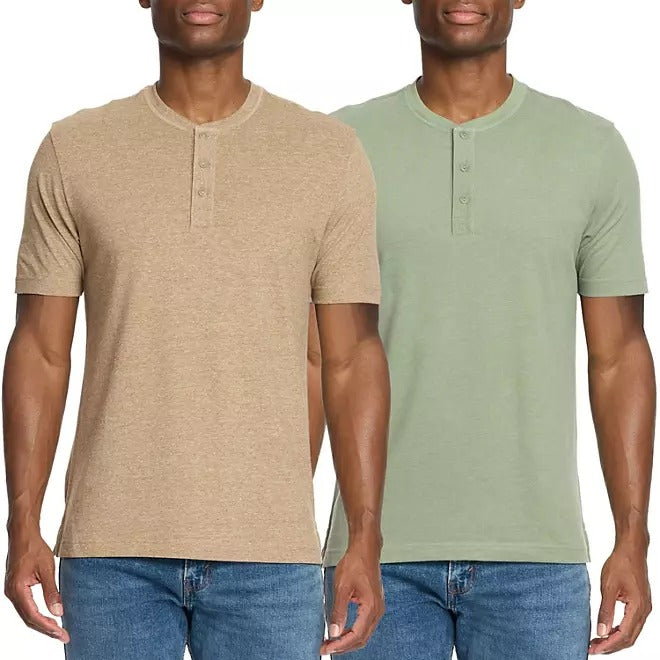 WP Weatherproof 2 Pack Short Sleeve Henley