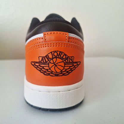 Jordan men's low starfish white-orange-black