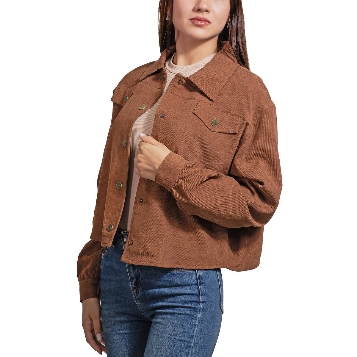 Chamarra para dama Wrangler courduroy copped jacket