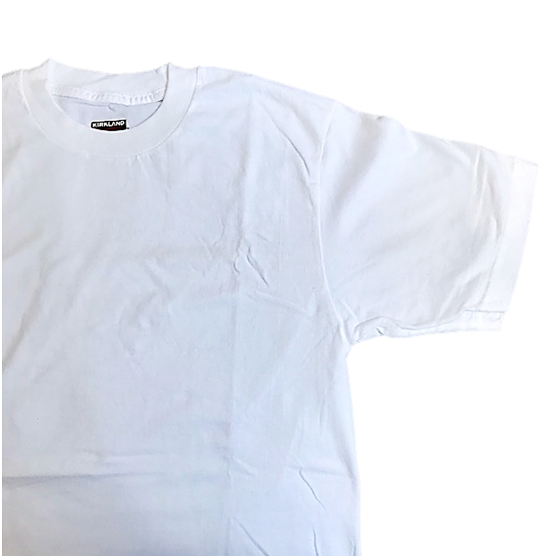 Kirkland Signature Camisetas de cuello redondo para hombre, 100% algodón  (paquete de 6), Blanco