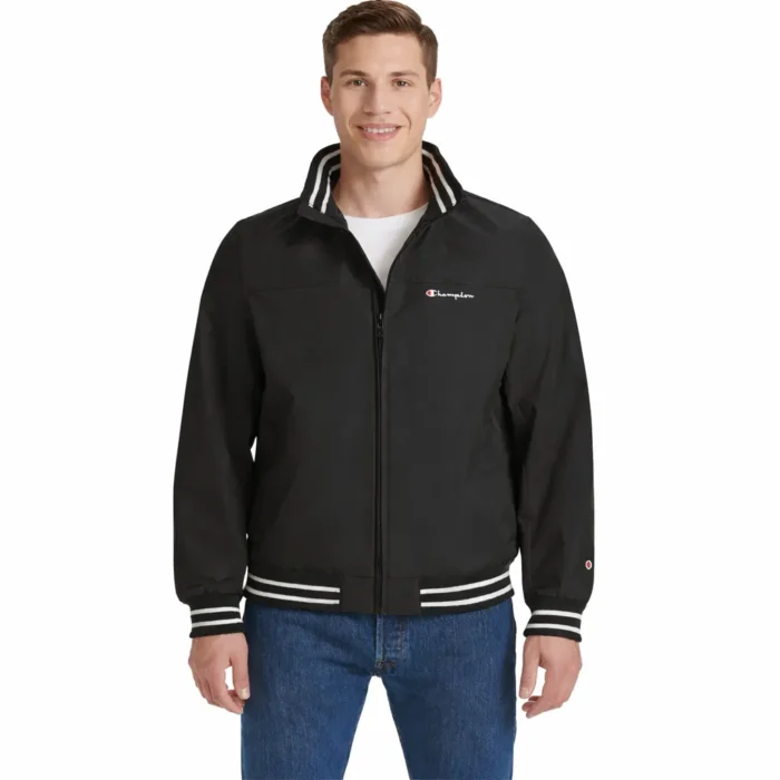 Champion Men's Bomber Jacket Water resistant Black Size M
