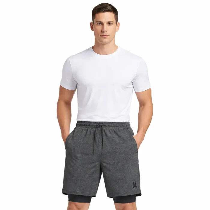 Spider Men's Short Sport 2and1 Dark Gray Size M