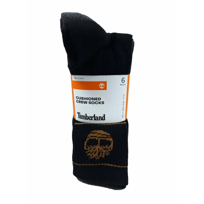Timberland Men's Cuchioned Crew Socks 6-Pair