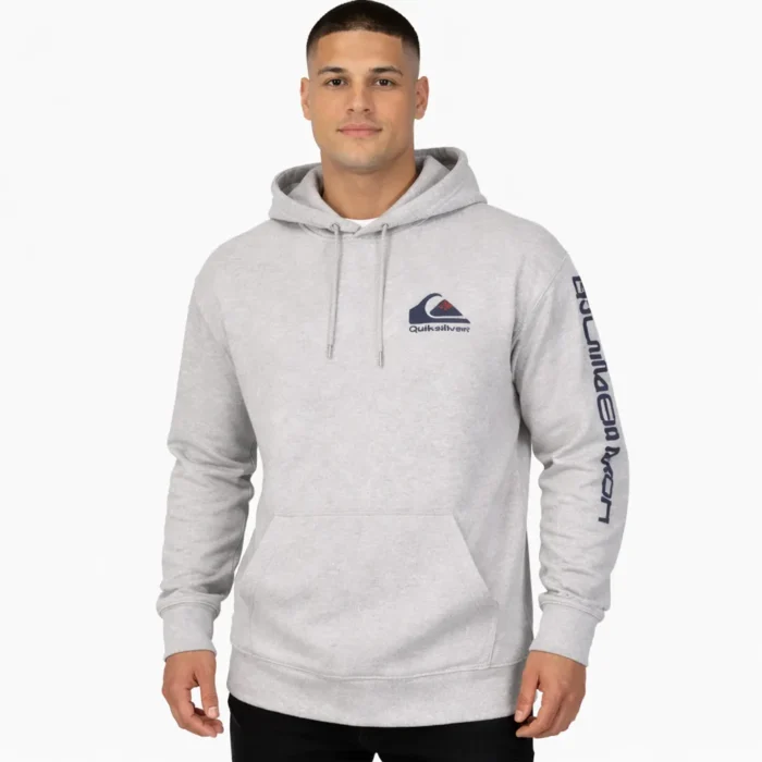 Quiksilver Men's Hoodie OMNI Logo Gray Size L