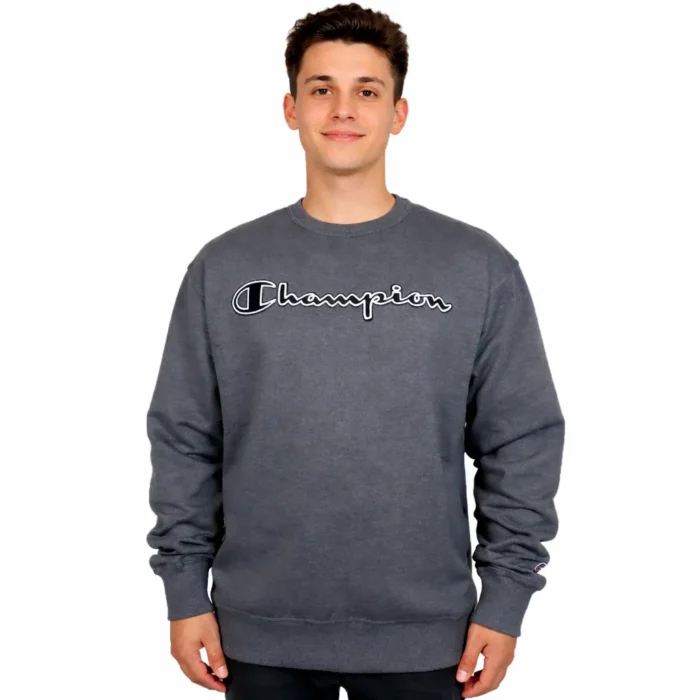 Champion Men's Powerblend Crewneck Gray Size Large