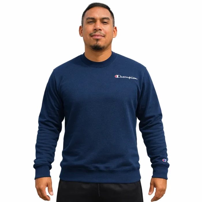 Champion Men's Graphic Crew Neck Navy - Size S