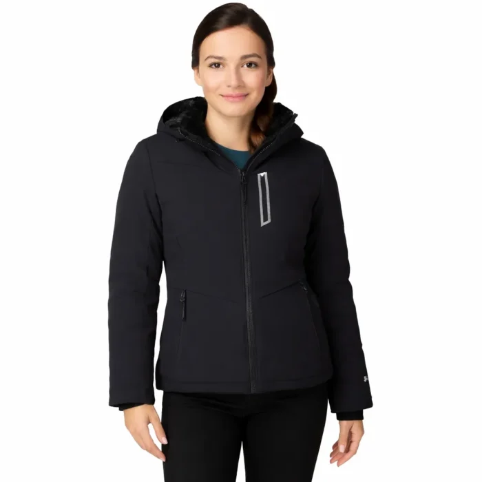 Free Country Ladies Softshell Snow Jacket Black Size L