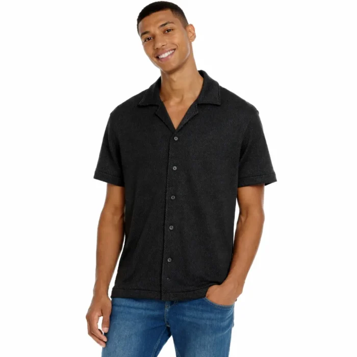 Scotch & Soda Men's Jersey Short Sleeve Button Up Shirt