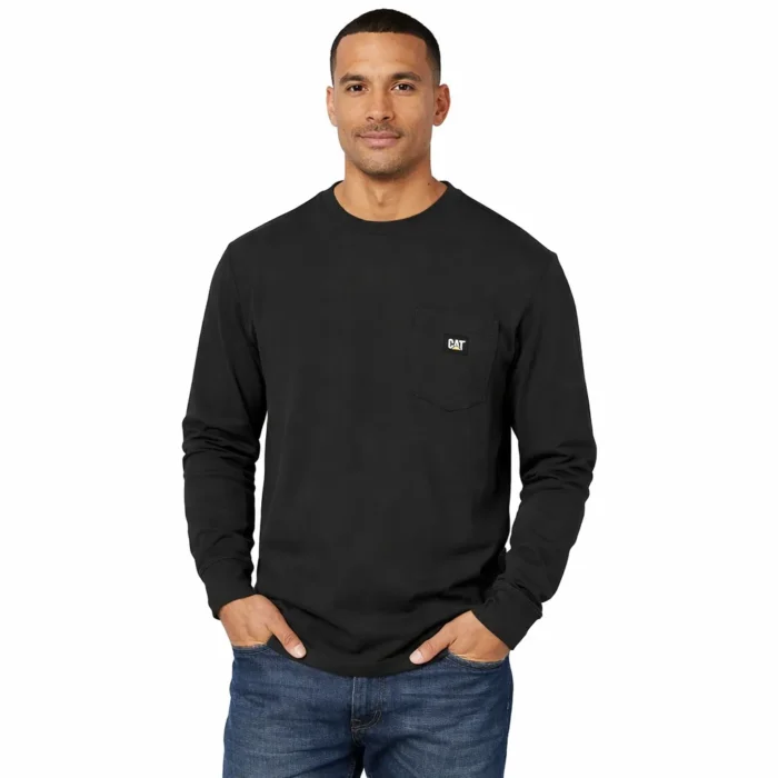 CAT Caterpillar Men’s Relaxed Fit Long Sleeve Pocket Tee