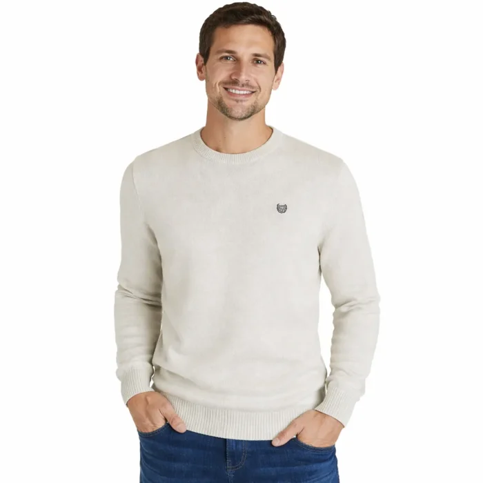 Chaps Men's Sweater Crew Neck Beige Size 2XL