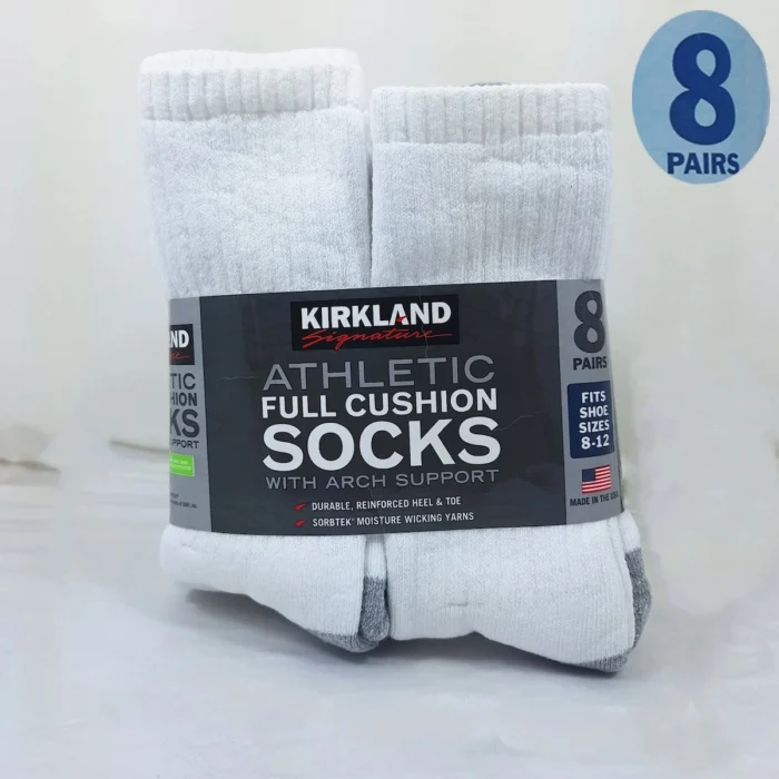 Kirkland Signature Men's 8-Pair Athletic Socks