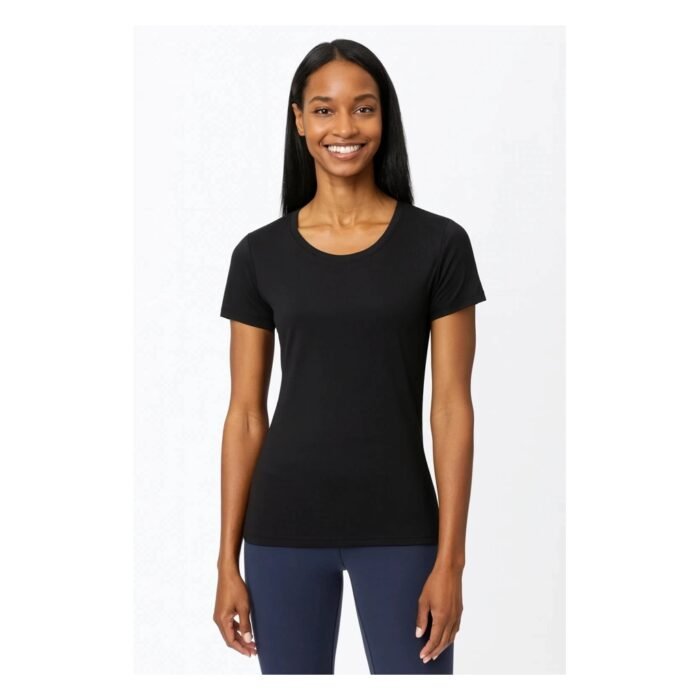 32 Degrees Cool Womens Short Sleeve Scoop Neck 3-PACK Black, XL