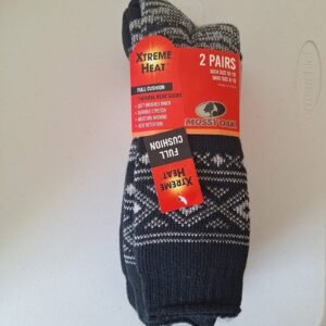 mossy oak men's  extreme heat socks 2-pair