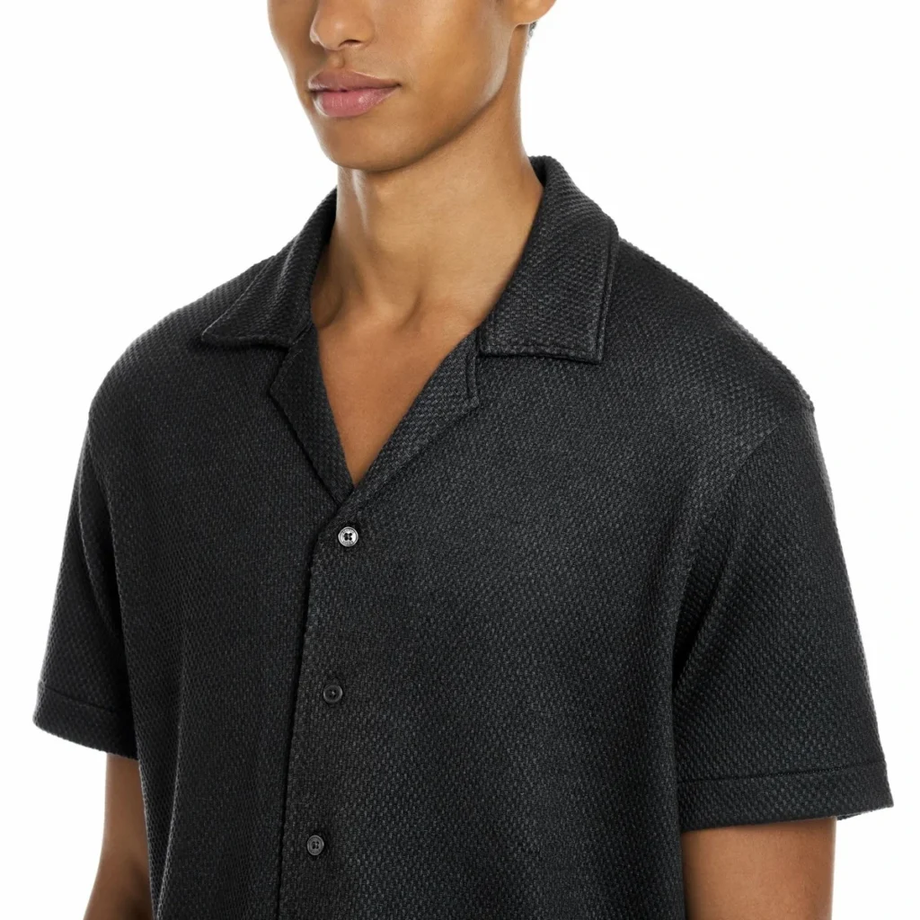 Scotch & Soda Men's Jersey Short Sleeve Button Up Shirt