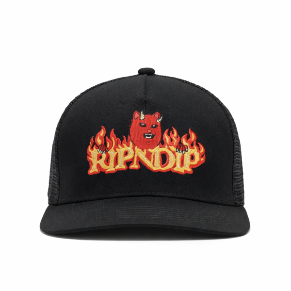 RIPNDIP Devil Work Trucker Hat Black One Size Snapback