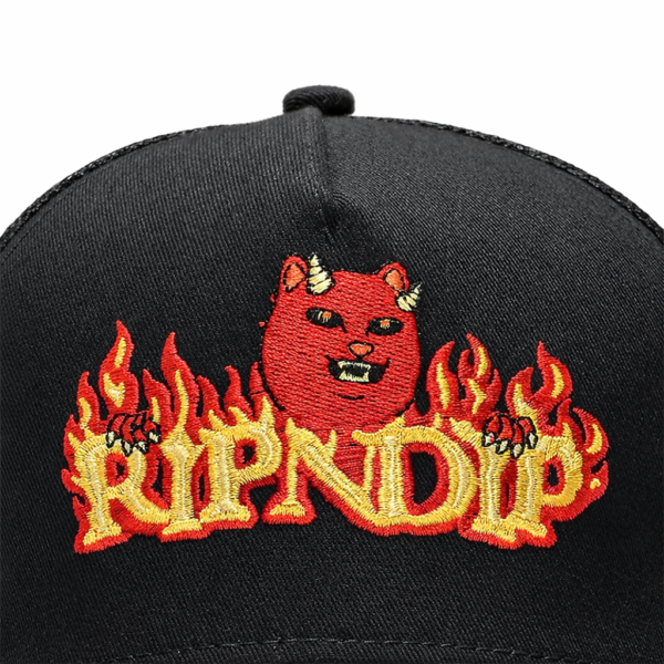RIPNDIP Devil Work Trucker Hat Black One Size Snapback