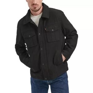 Levi's Men's Cotton Jacket, Black, Brown - Image 2