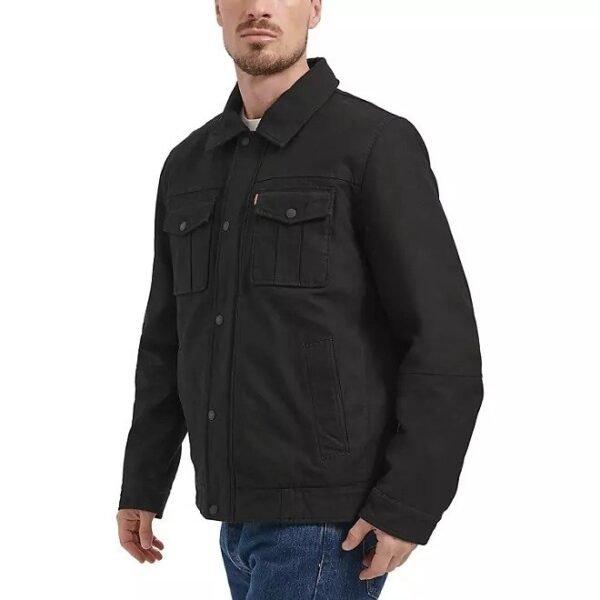 Levi's Men's Cotton Jacket, Black, Brown