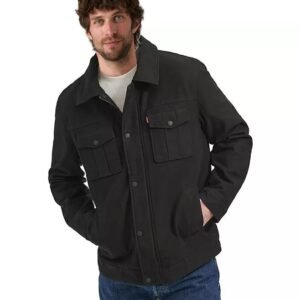 Levi's Men's Cotton Jacket, Black, Brown