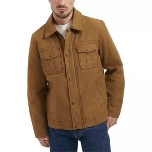 Levi's Men's Cotton Jacket, Black, Brown - Image 8