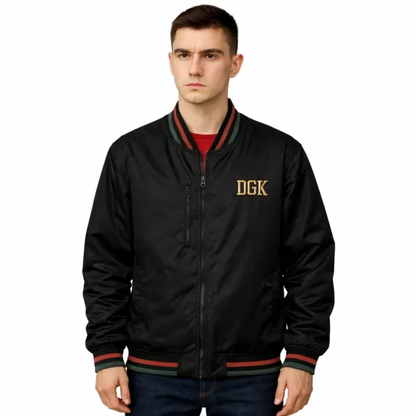 DGK Prime Men's Black Bomber Jacket