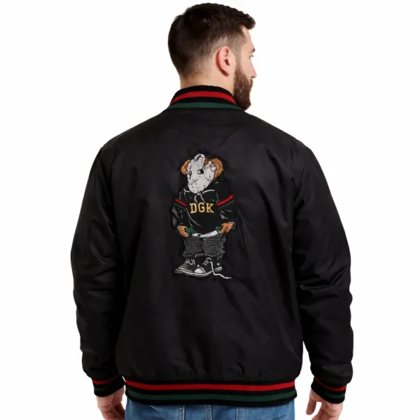 DGK Prime Men's Black Bomber Jacket