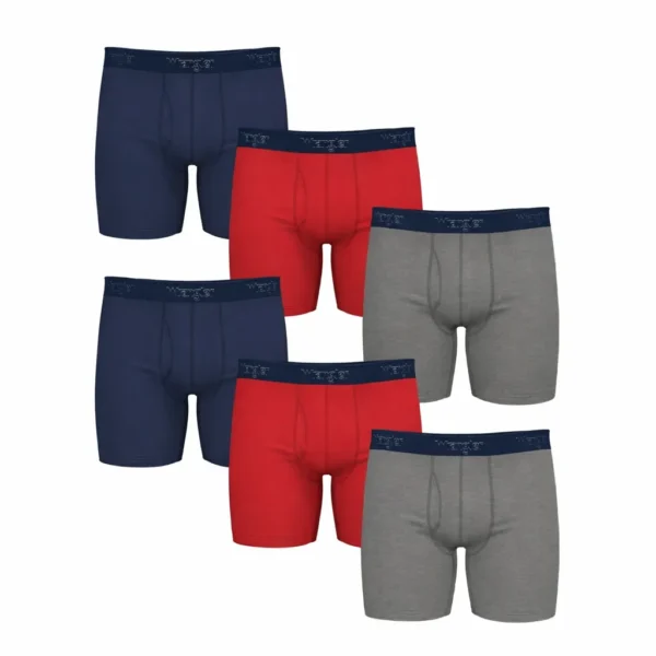 Wrangler Men's Five Star Premium red blue 6-pack M