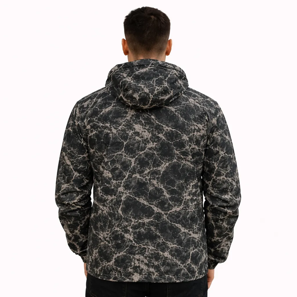 Mens Champion Hooded Windbreaker Jacket Camo - Image 4