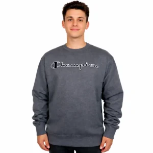 Champion Men's Powerblend Crewneck Gray Size Large
