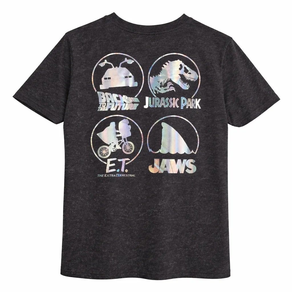 Adult Universal Studio Jaws ET Back To Future Jurassic Park Black T Shirt S-XL - Image 2