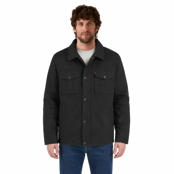 Levi's Men's Cotton Jacket, Black, Brown