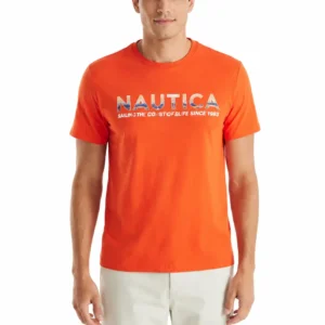 Nautica Men’s Graphic Tee Deep Blue Logo