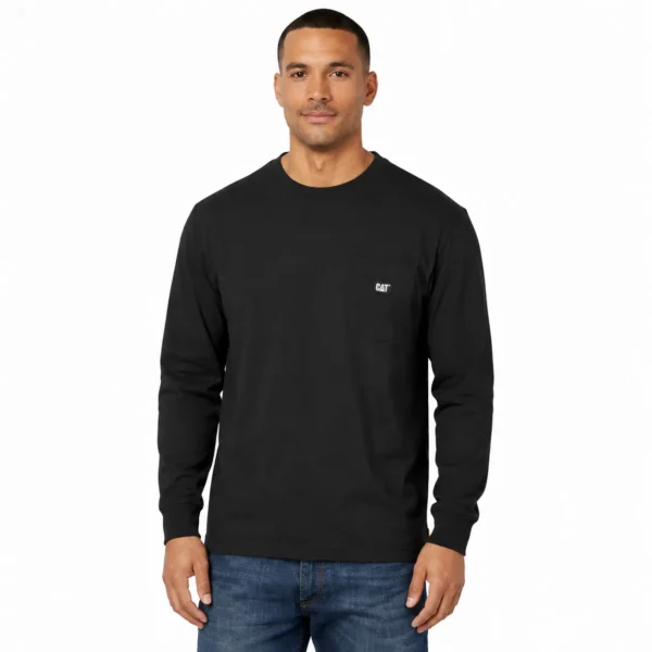 CAT Caterpillar Men’s Relaxed Fit Long Sleeve Pocket Tee