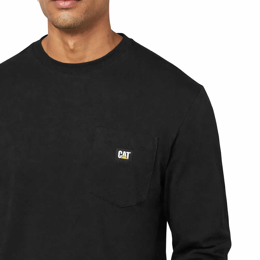 CAT Caterpillar Men’s Relaxed Fit Long Sleeve Pocket Tee - Image 3