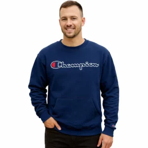 Champion Men's Urban Fleece Crewneck Navy -Size L
