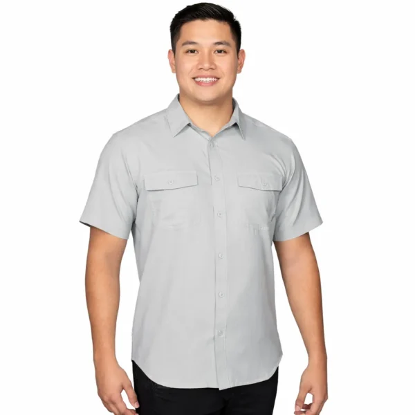 Columbia Men's OMNI-SHADE Short Sleeve Woven UPF 40 GRAY XL