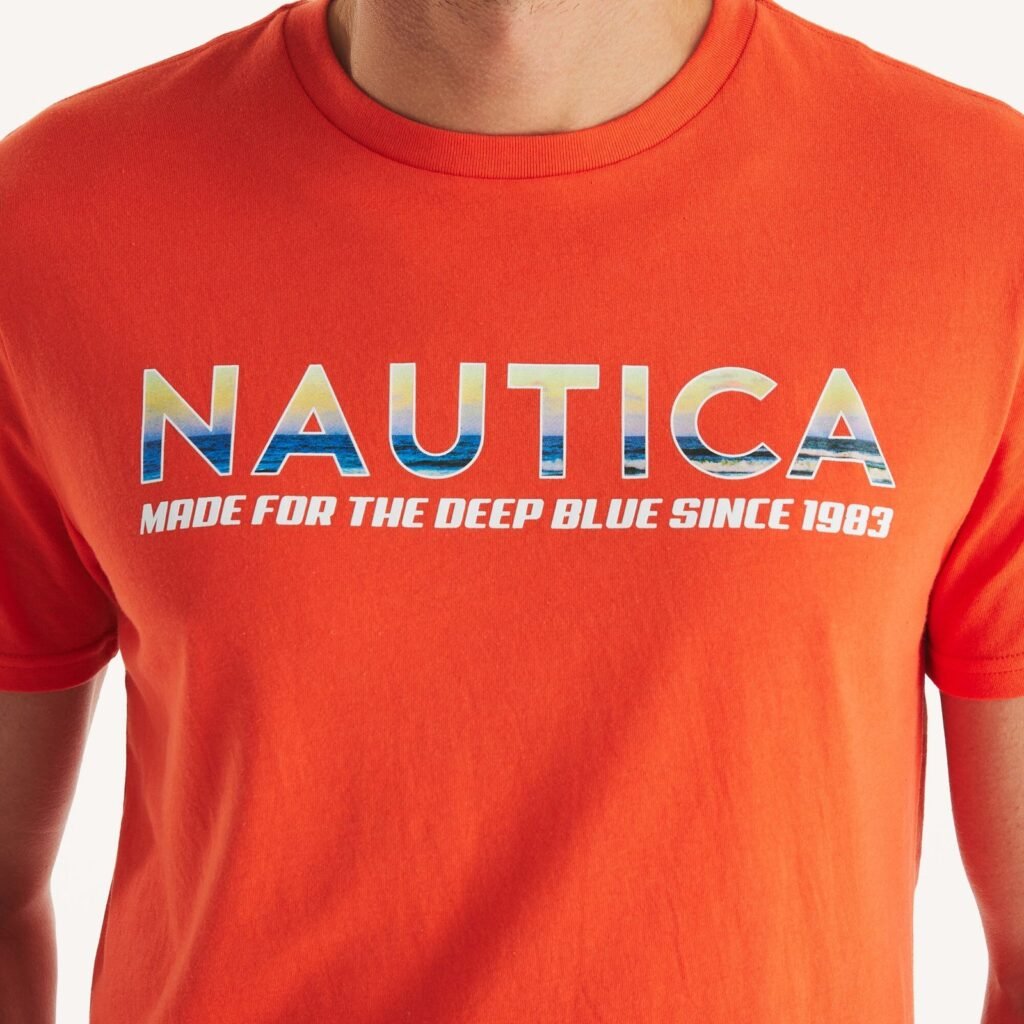 Nautica Men’s Graphic Tee Deep Blue Logo