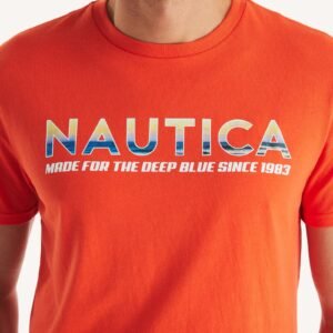 Nautica Men’s Graphic Tee Deep Blue Logo - Image 3