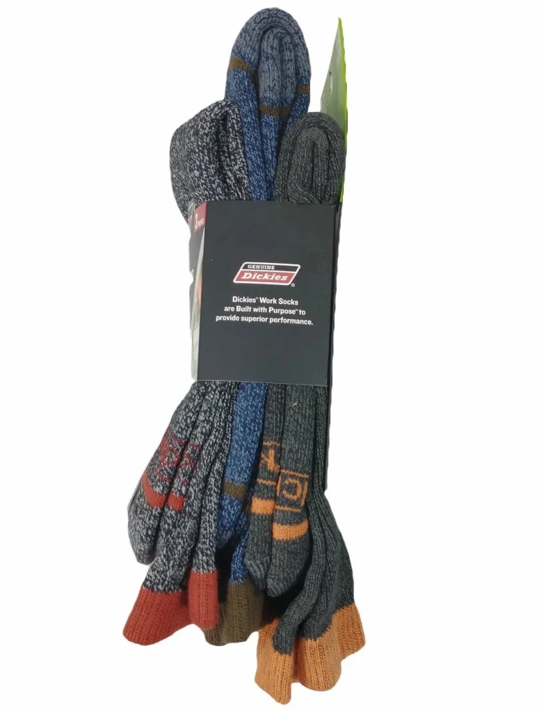 Dickies Men's Comfort Crew Performance Work Socks 3-pair