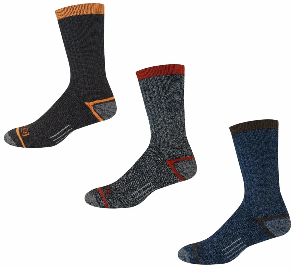 Dickies Men's Comfort Crew Performance Work Socks 3-pair