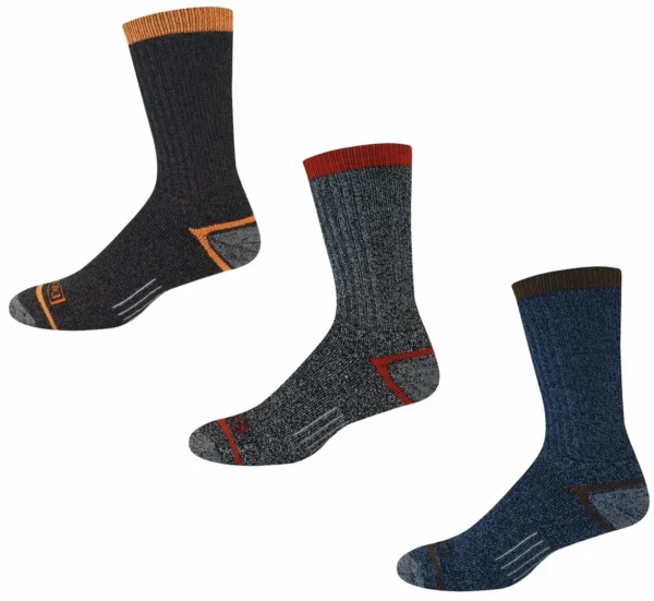 Dickies Men's Comfort Crew Performance Work Socks 3-pair