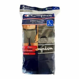 Champion Men's Boxer Brief 5 Pack Sizes XL & 2XL