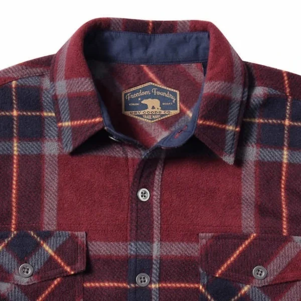 Freedom Foundry Men's Plaid Fleece Shirt NWT