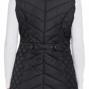 Weatherproof Women's Quilted Vest Stylish Warm Black Sz M - Image 3