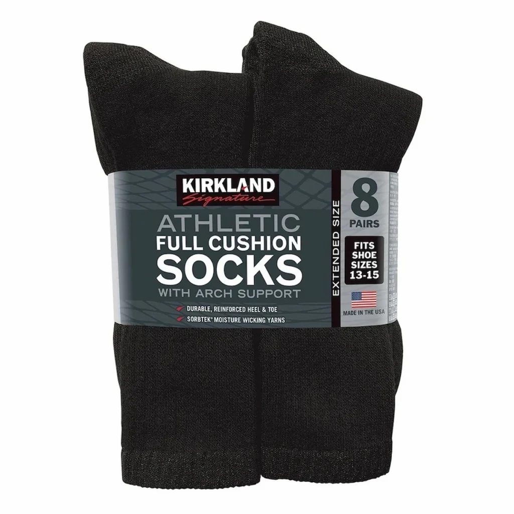 Kirkland Signature Men's 8-Pair Athletic Socks
