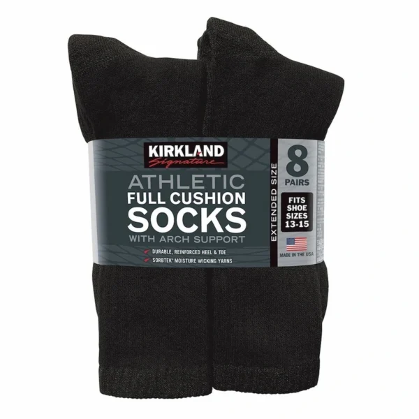 Kirkland Signature Men's 8-Pair Athletic Socks