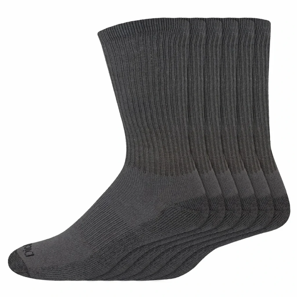 Dickies Men's Dri-Tech Crew Performance Work Socks 6-Pair