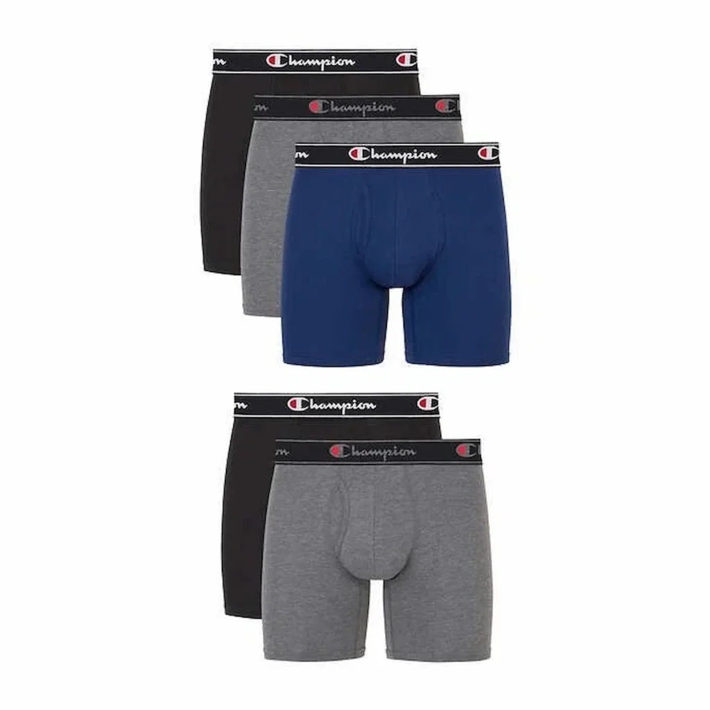 Champion Men's Boxer Brief 5 Pack Sizes XL & 2XL