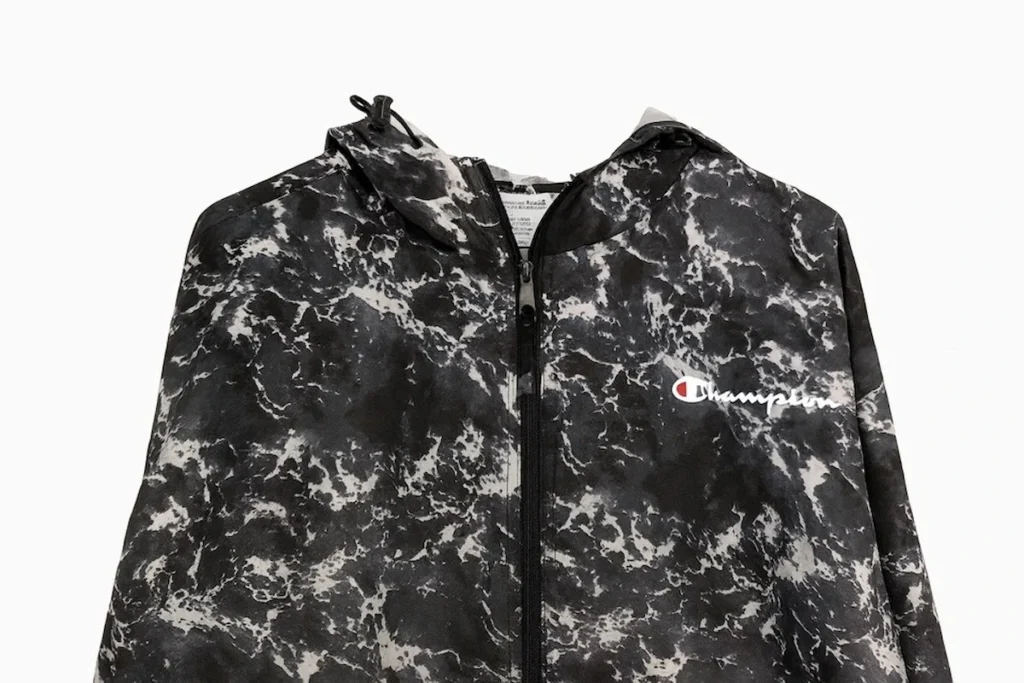 Mens Champion Hooded Windbreaker Jacket Camo